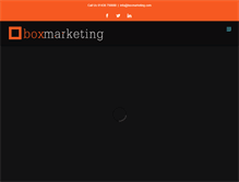 Tablet Screenshot of boxmarketing.com